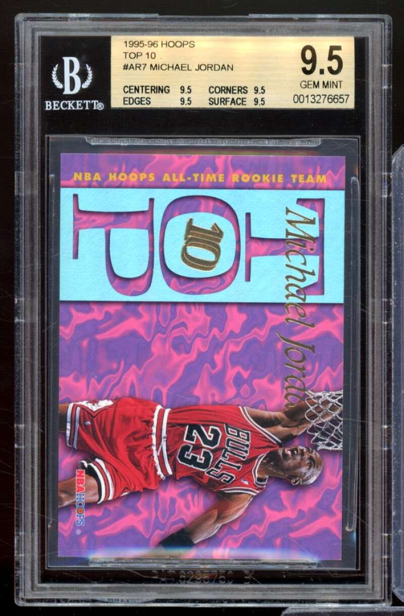 Michael Jordan Card 1995-96 Hoops Top 10 #AR7 BGS 9.5 Image 1