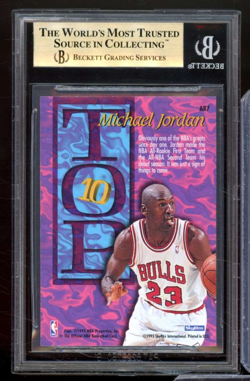 Michael Jordan Card 1995-96 Hoops Top 10 #AR7 BGS 9.5 Image 2