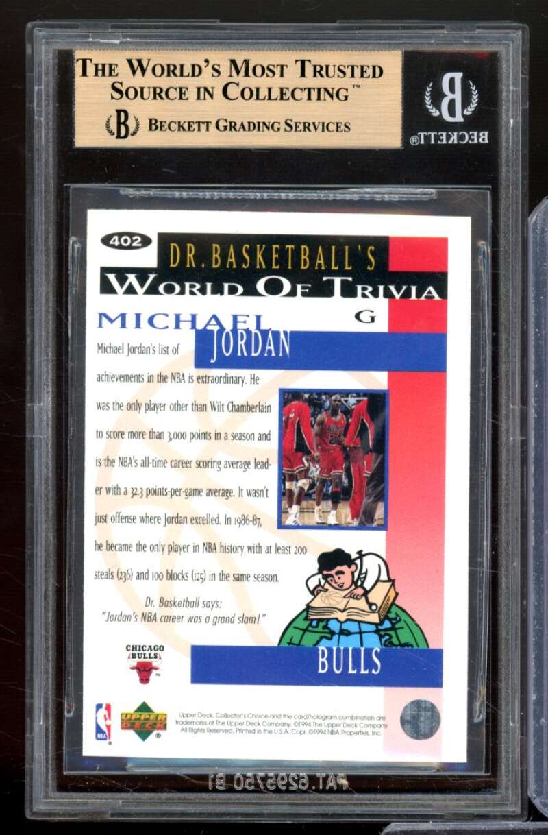 Michael Jordan Card 1994-95 Collector's Choice Silver Signature #402 BGS 9.5 Image 2