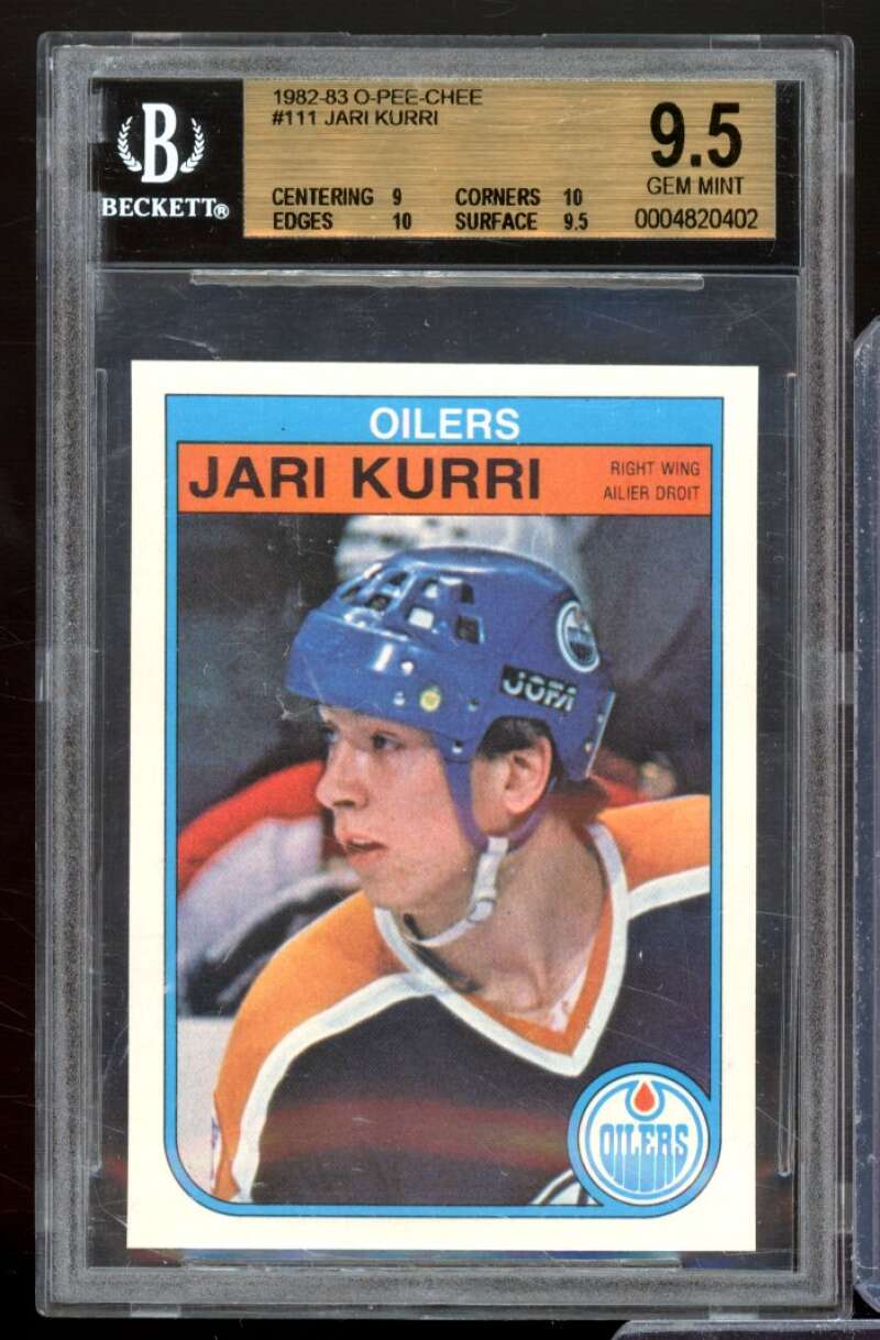 Jari Kurri Card 1982-83 O-Pee-Chee #111 BGS 9.5 Image 1