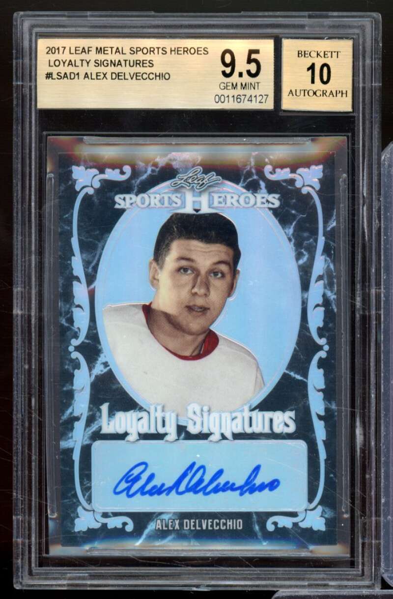 Alex Delvecchio Card 2017-18 Leaf Metal Sports Heroes #LSAD1 BGS 9.5 Image 1