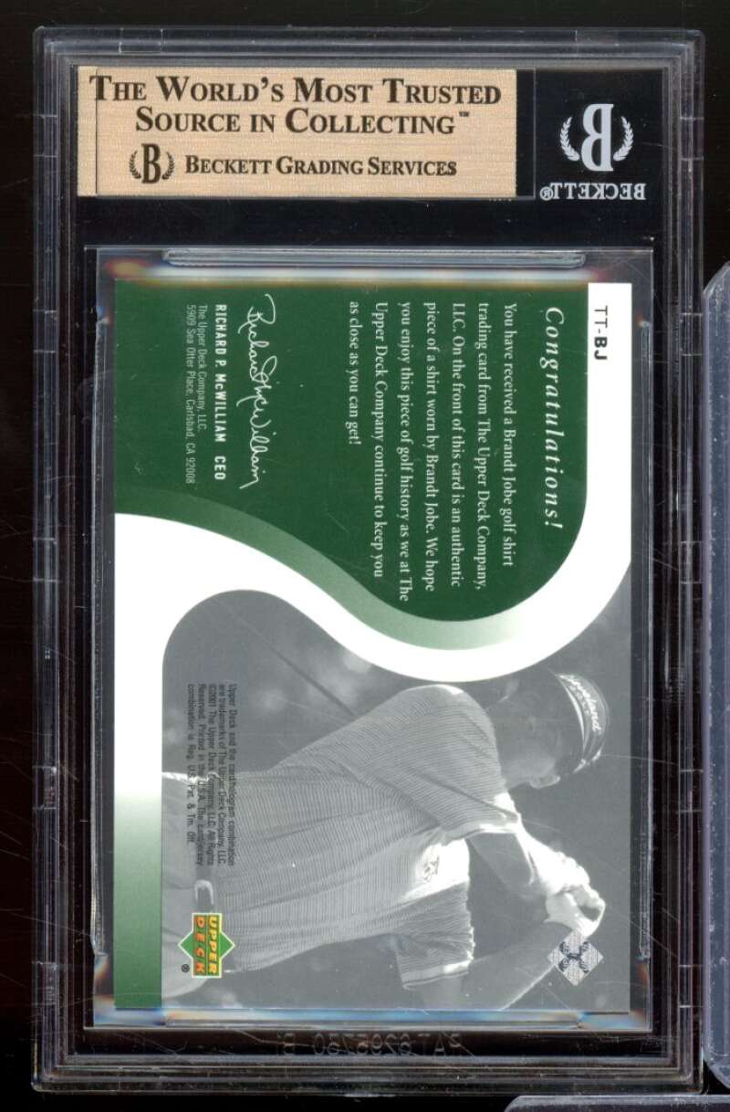 Brandt Jobe Card 2001 Upper Deck Tour Threads #TT-BJ BGS 9.5 Image 2