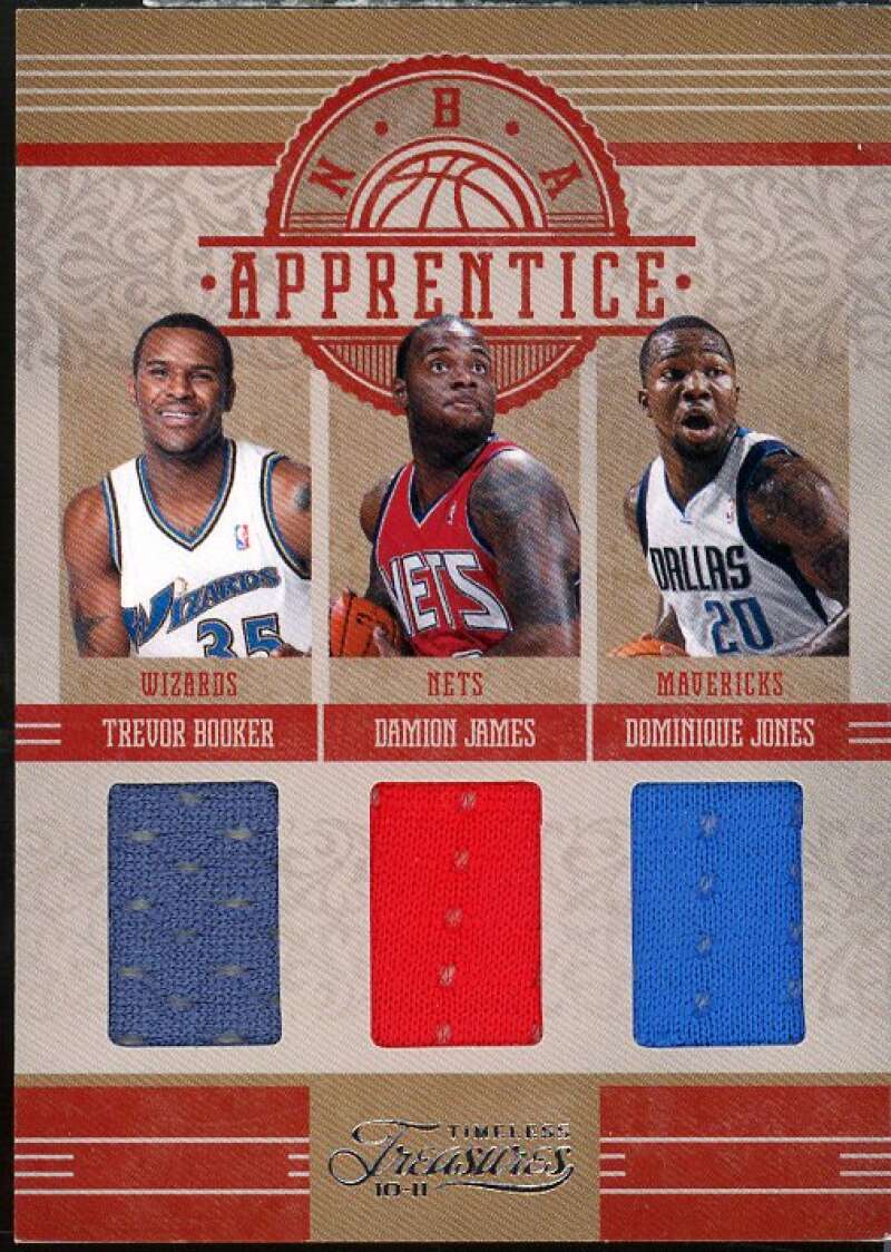 Booker/James/Jones 2010 Timeless Treasures NBA Apprentice Materials Triple #8  Image 1