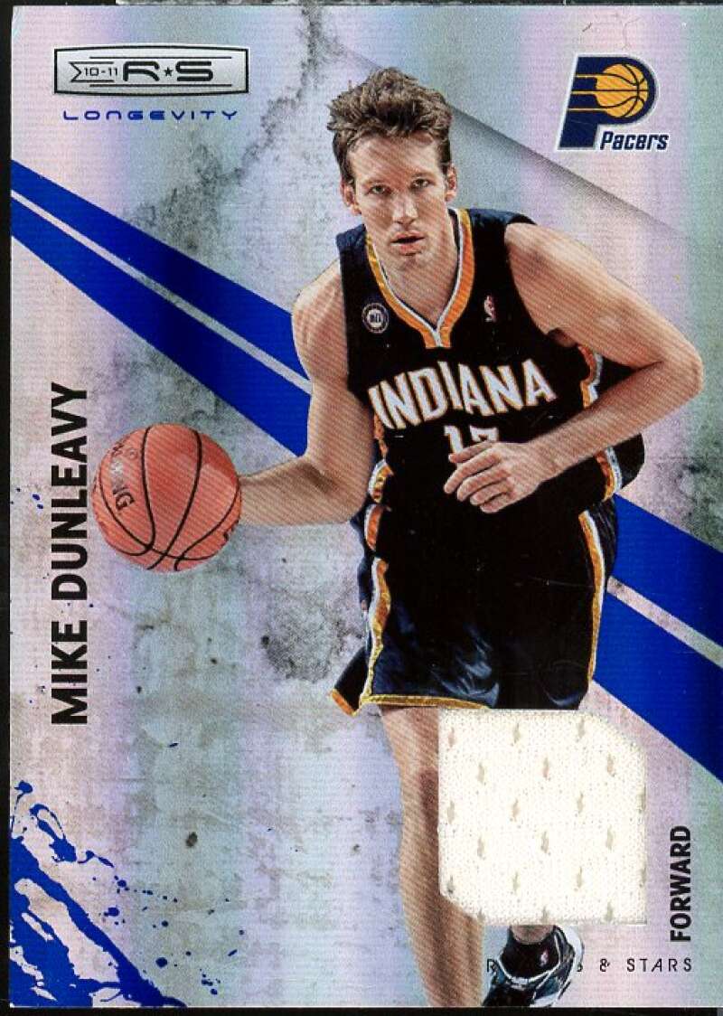 Mike Dunleavy Card 2010-11 Rookies and Stars Longevity Materials Sapphire #29  Image 1