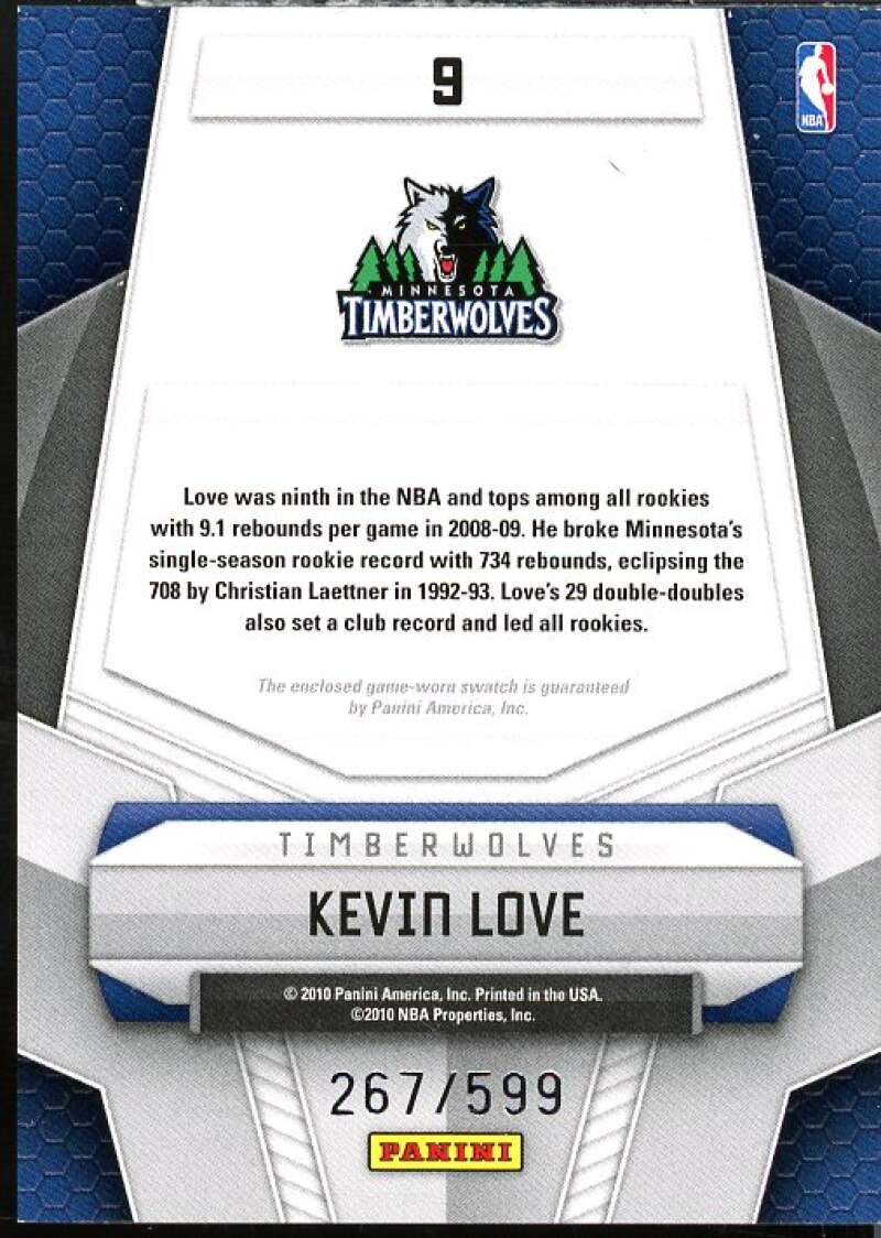 Kevin Love Card 2009-10 Certified Potential Materials #9  Image 2