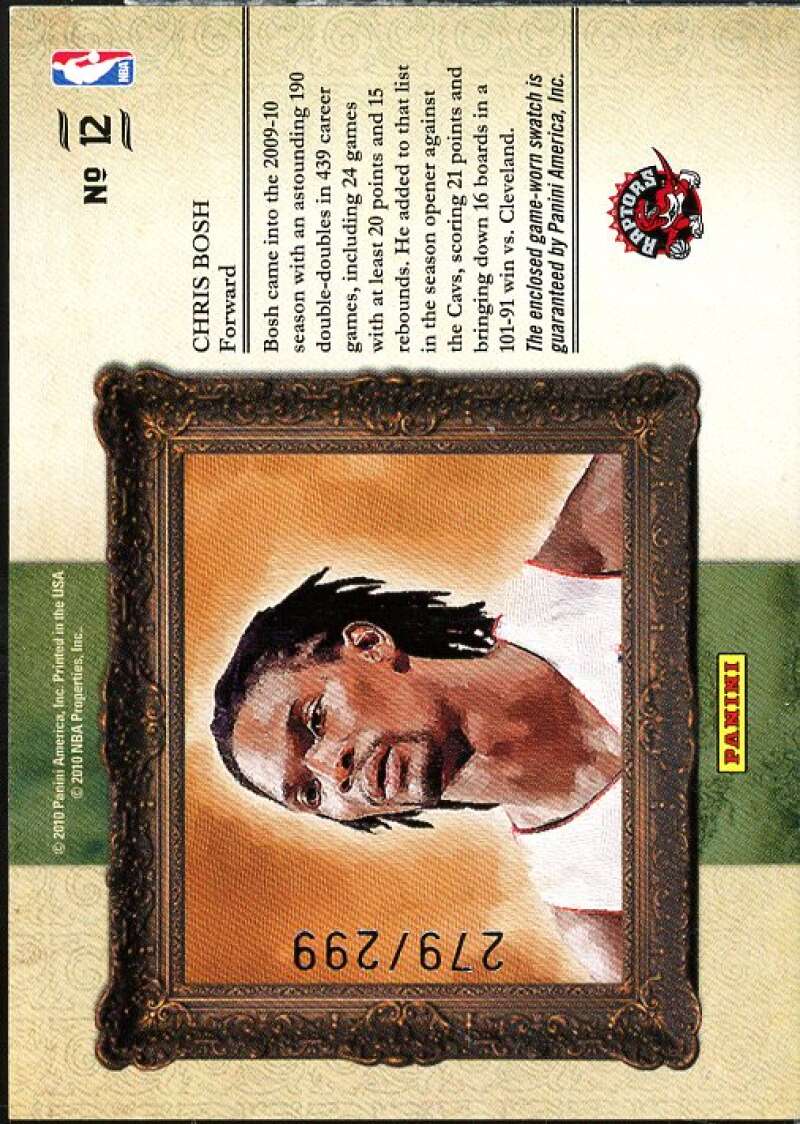 Chris Bosh Card 2009-10 Court Kings Portraits Materials #12  Image 2