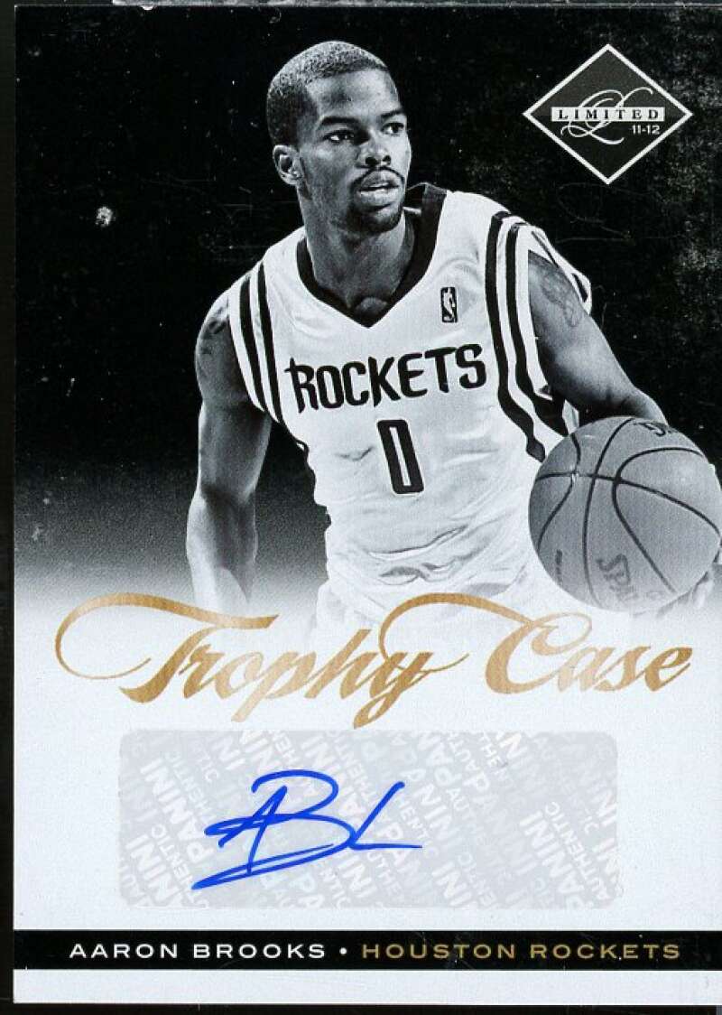 Aaron Brooks Card 2011-12 Limited Trophy Case Signatures #41  Image 1