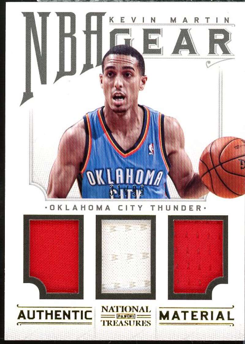 Kevin Martin Card 2012-13 Panini National Treasures NBA Gear Trios #21  Image 1