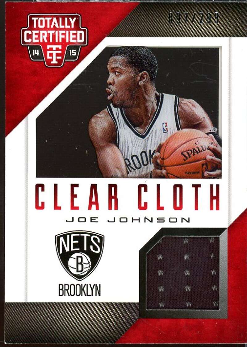 Joe Johnson Card 2014-15 Totally Certified Clear Cloth Jerseys Red #71  Image 1