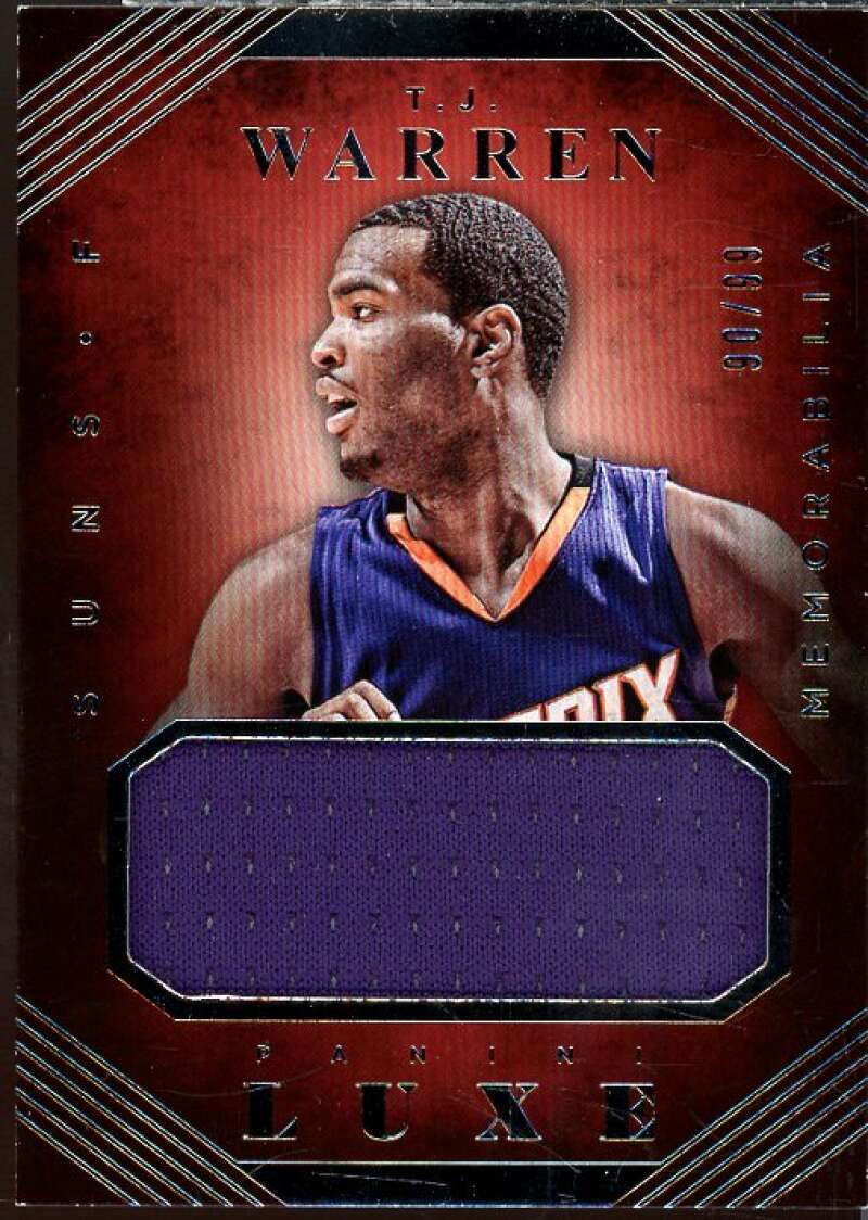 T.J. Warren Card 2015-16 Panini Luxe Memorabilia #19  Image 1