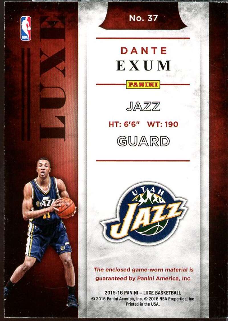 Dante Exum Card 2015-16 Panini Luxe Memorabilia #37  Image 2