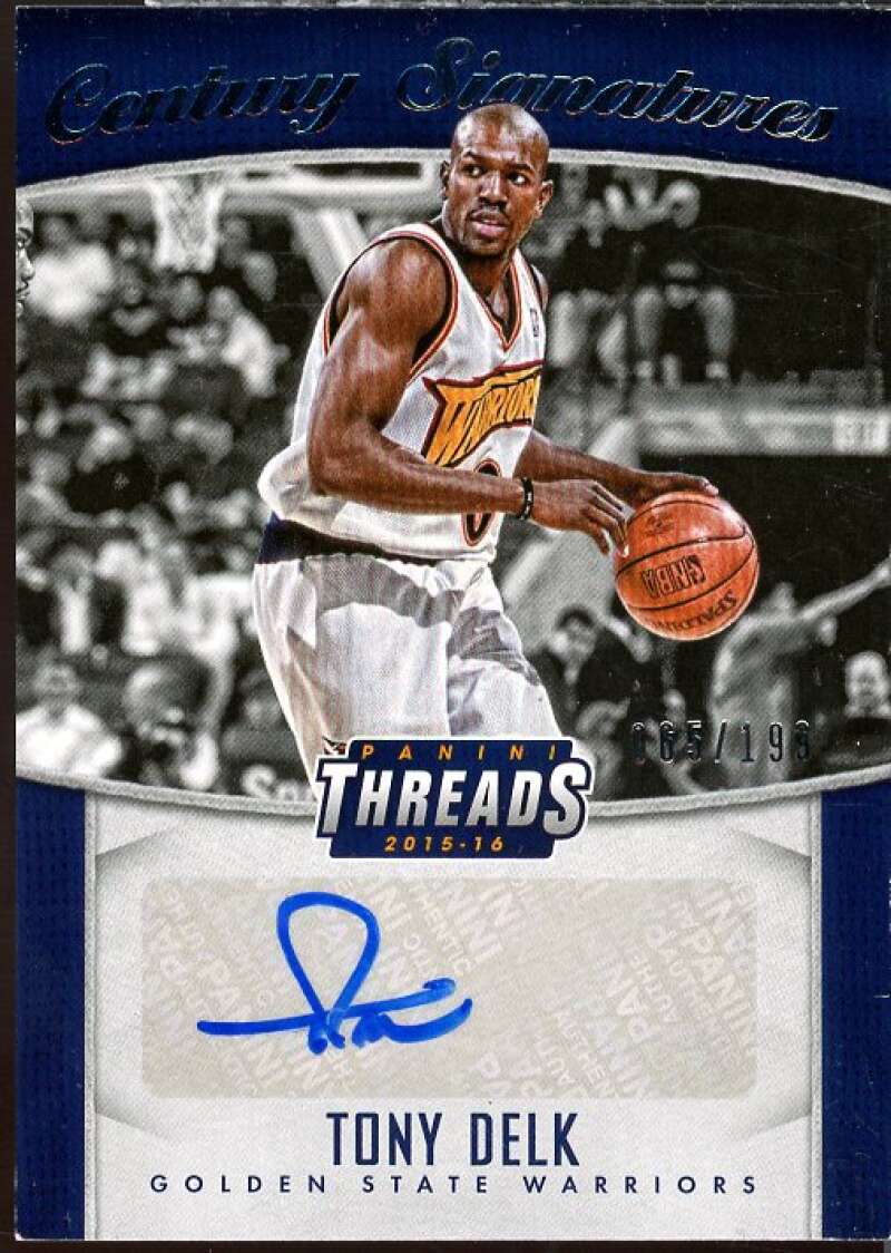 Tony Delk Card 2015-16 Panini Threads Century Signatures #19  Image 1