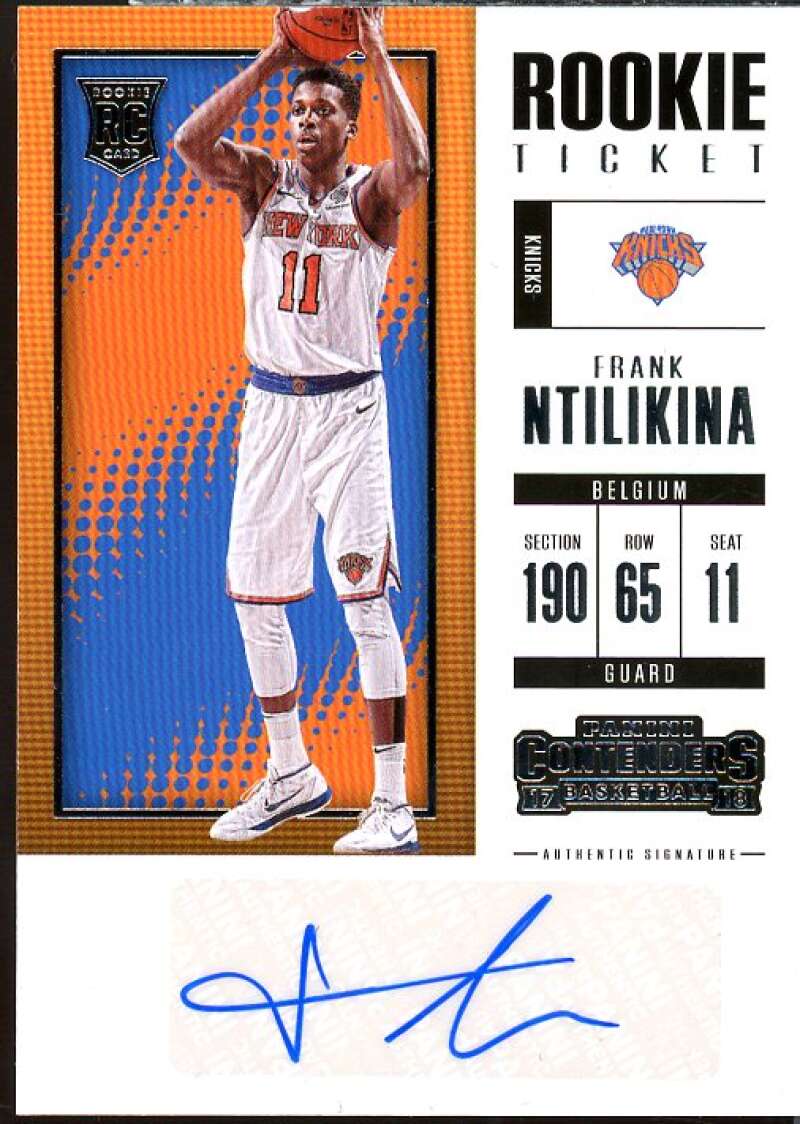 Frank Ntilikina RC 2017 Contenders Rookie Season Ticket Retail Autographs #42  Image 1