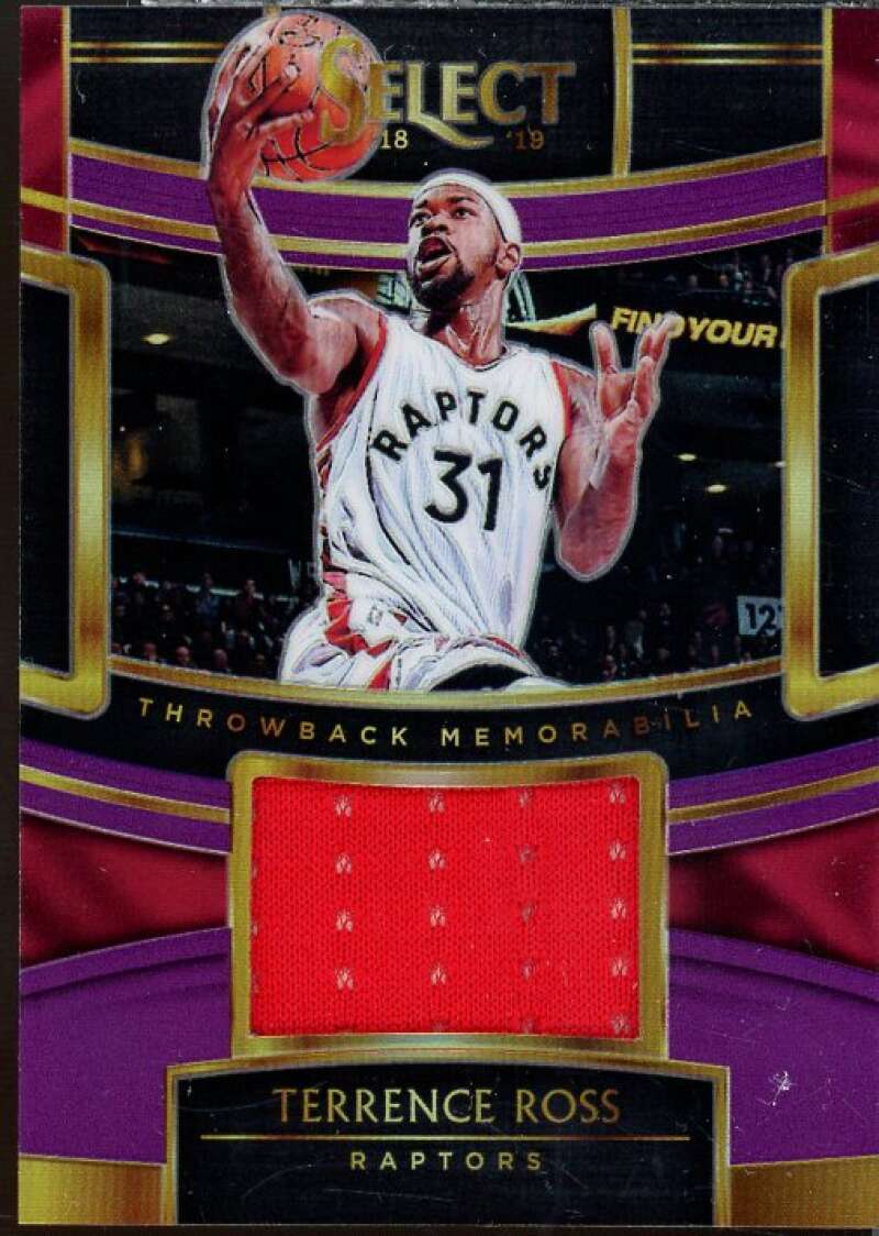 Terrence Ross Card 2018-19 Select Throwback Memorabilia Prizms Purple #30  Image 1