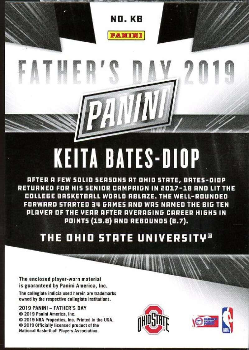 Keita Bates-Diop 2019 Panini Father's Day Collegiate Memorabilia Cracked Ice #KB  Image 2