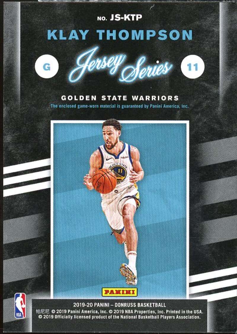 Klay Thompson Card 2019-20 Donruss Jersey Series #58  Image 2