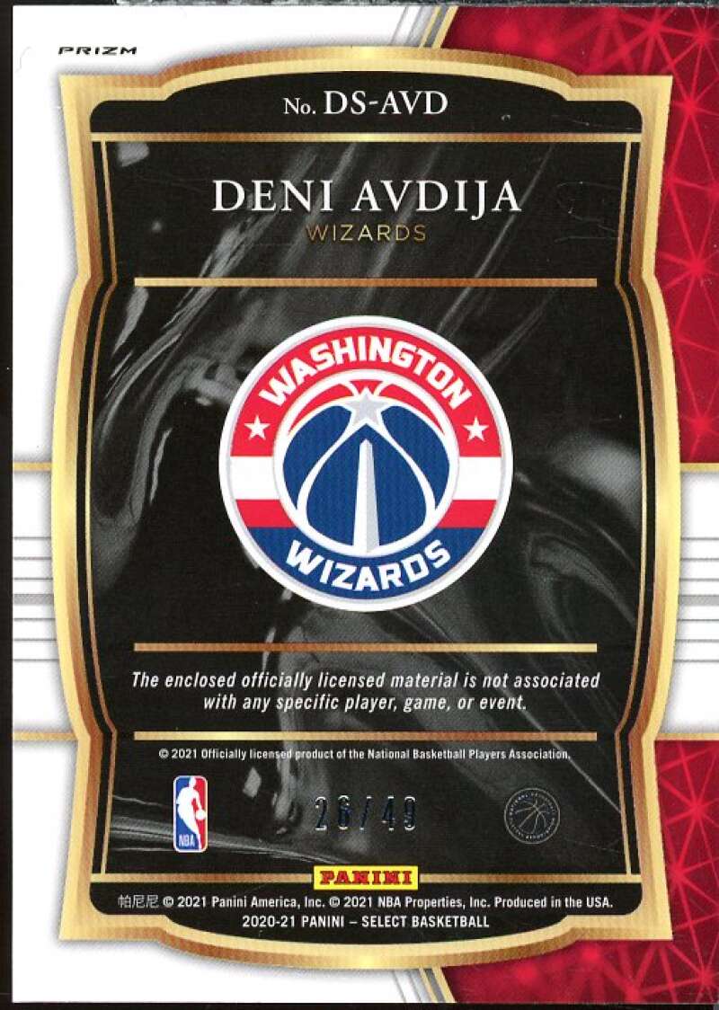 Deni Avdija Rookie 2020-21 Select Draft Selections Memorabilia Prizms Copper #9  Image 2