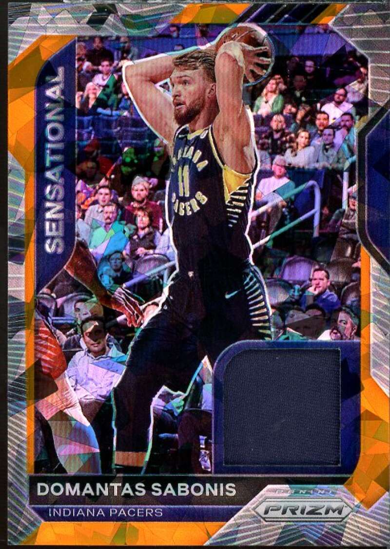 Domantas Sabonis 2020-21 Panini Prizm Sensational Swatches Prizms Orange Ice #70  Image 1