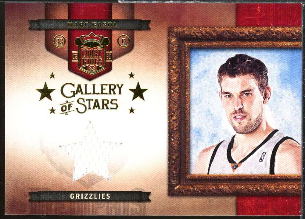 Marc Gasol Card 2009-10 Court Kings Gallery of Stars Materials #10  Image 1