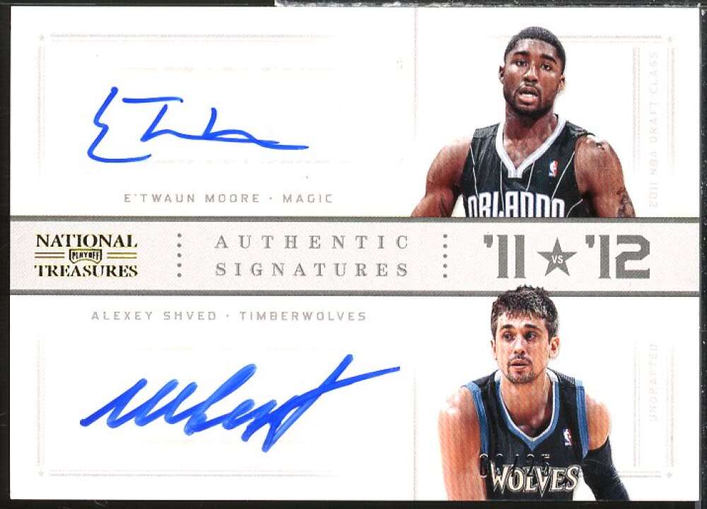 Shved/25/Moore 2012-13 Panini National Treasures 11 vs. 12 Signatures Silver #43  Image 1