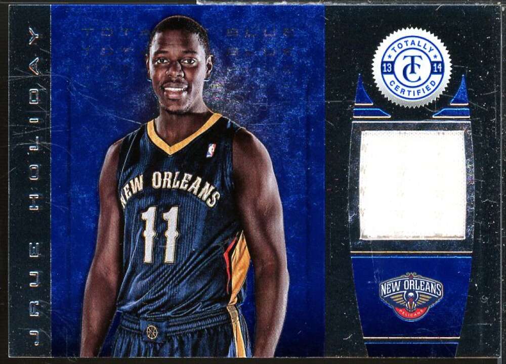 Jrue Holiday Card 2013-14 Totally Certified Materials Blue #33  Image 1