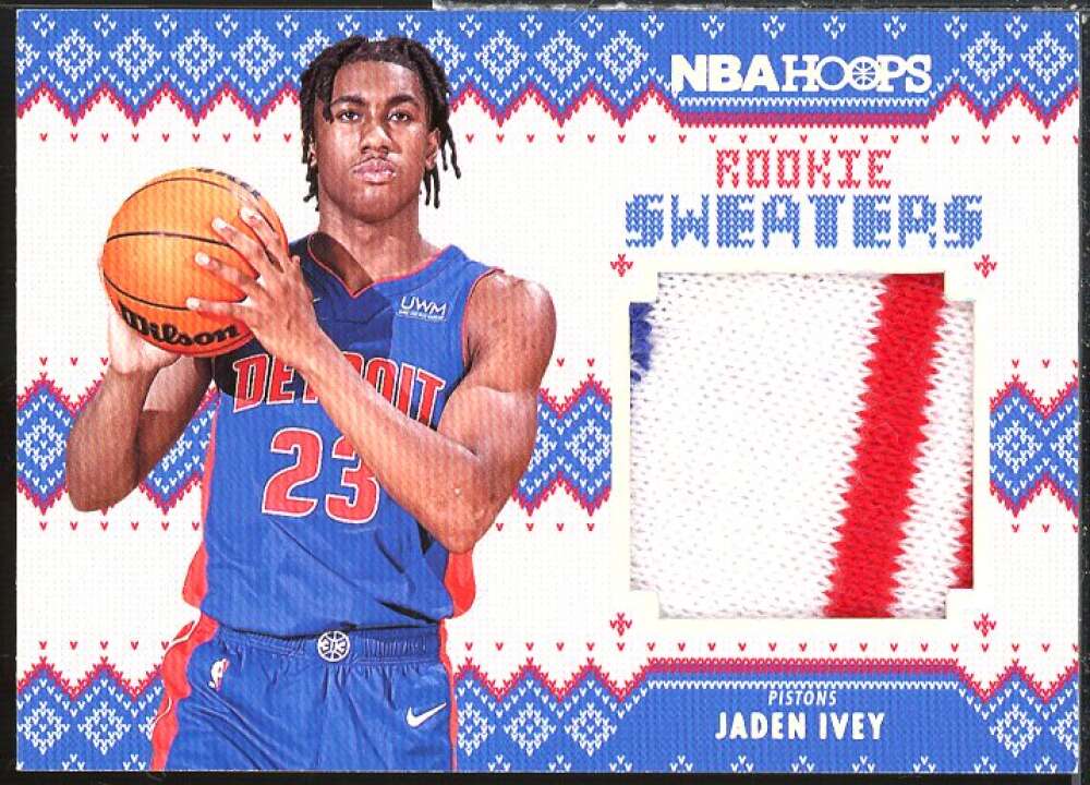 Jaden Ivey Rookie Card 2022-23 Hoops Rookie Sweaters #5  Image 1