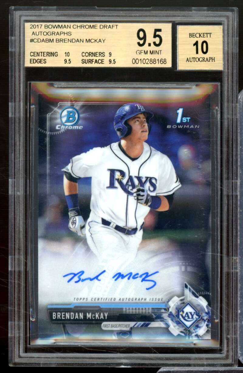 Brendan McKay Rookie Card 2017 Bowman Chrome Draft Autographs #CDABM BGS 9.5 Image 1