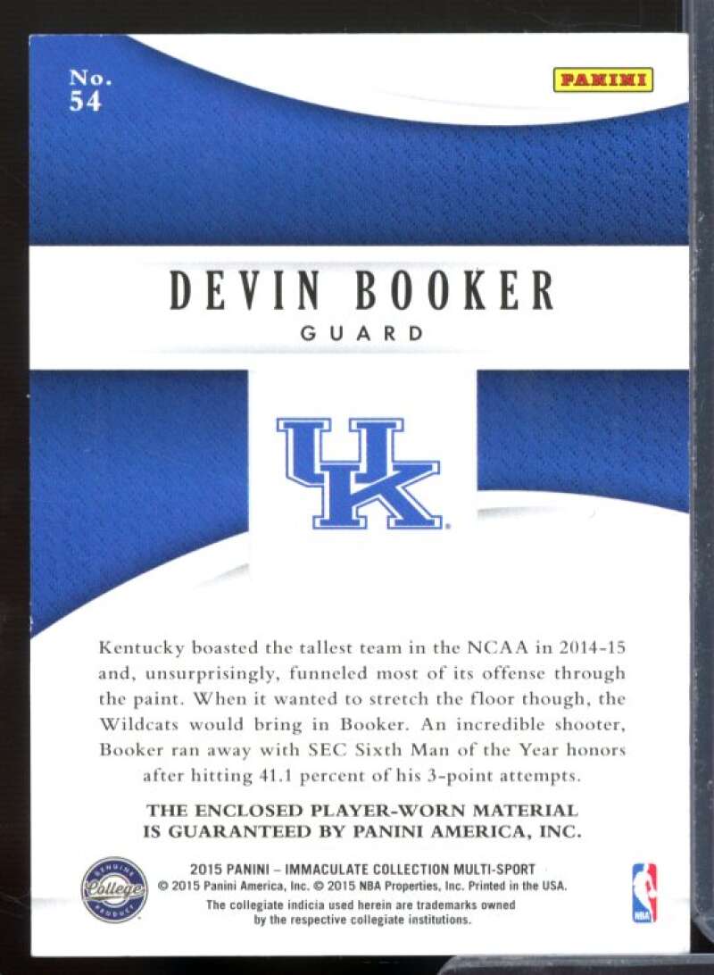 Devin Booker Rookie 2015 Immaculate Collection Collegiate Multisport Jumbos #54  Image 2