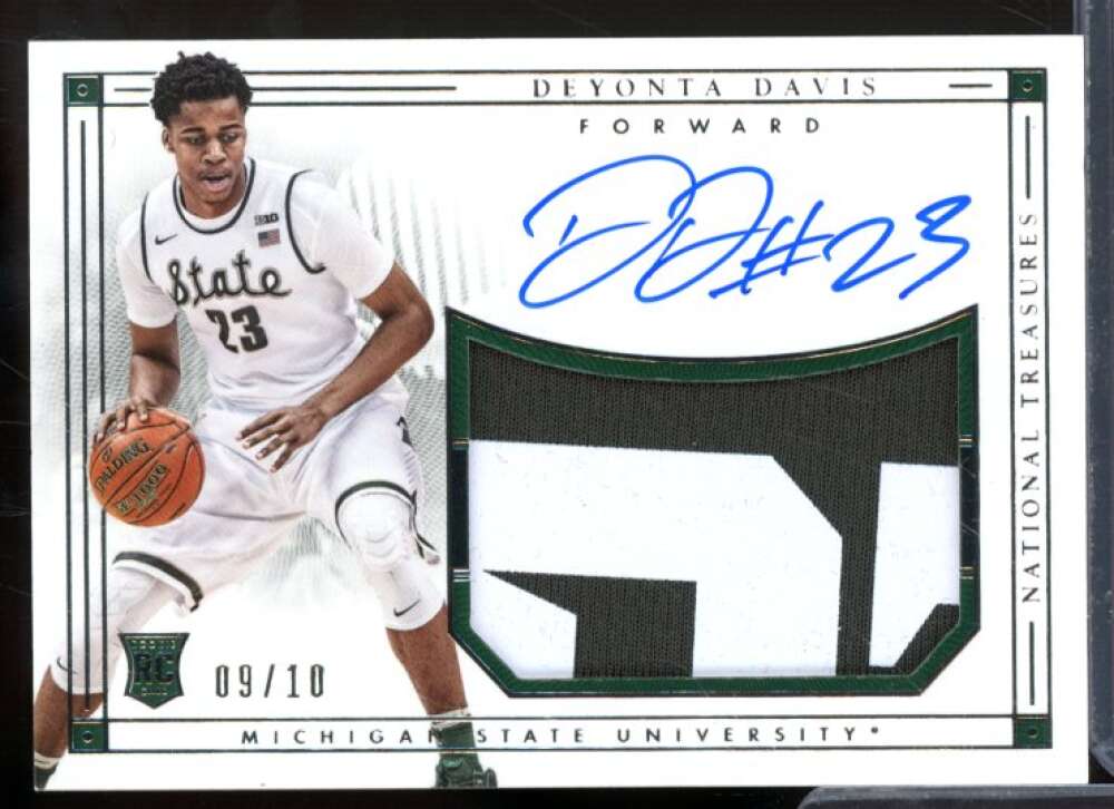 Deyonta Davis AU JSY Rookie 2016 Panini National Treasures Collegiate Gold #110  Image 1