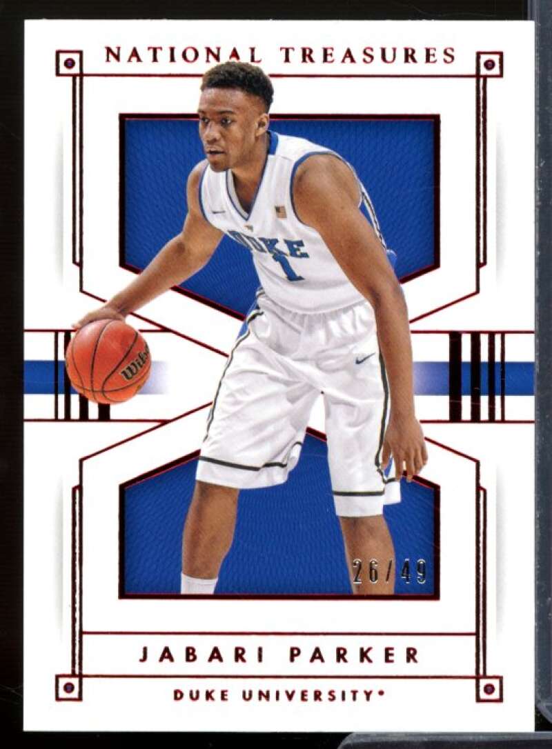 Jabari Parker Rookie Card 2016 Panini National Treasures Collegiate Red #20  Image 1