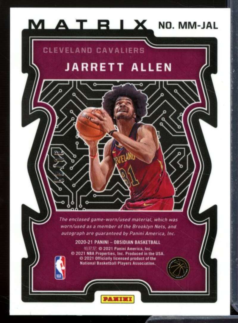 Jarrett Allen 2020-21 Obsidian Matrix Material Autos Electric Etch Purple #5  Image 2