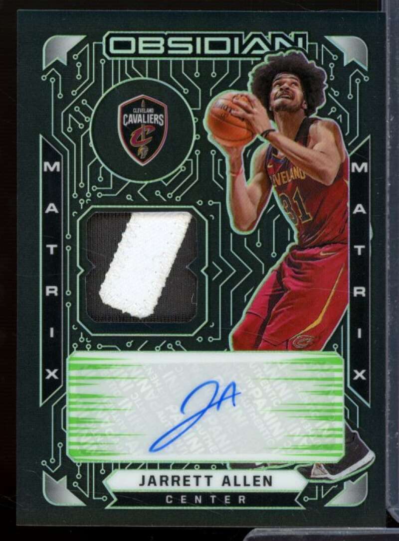 Jarrett Allen 2020-21 Obsidian Matrix Material Autos Electric Etch Green #5  Image 1