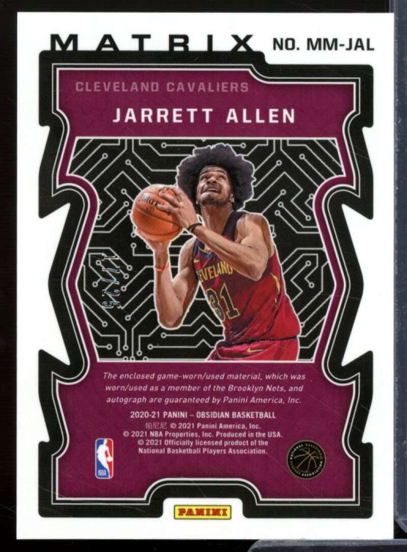 Jarrett Allen 2020-21 Obsidian Matrix Material Autos Electric Etch Green #5  Image 2