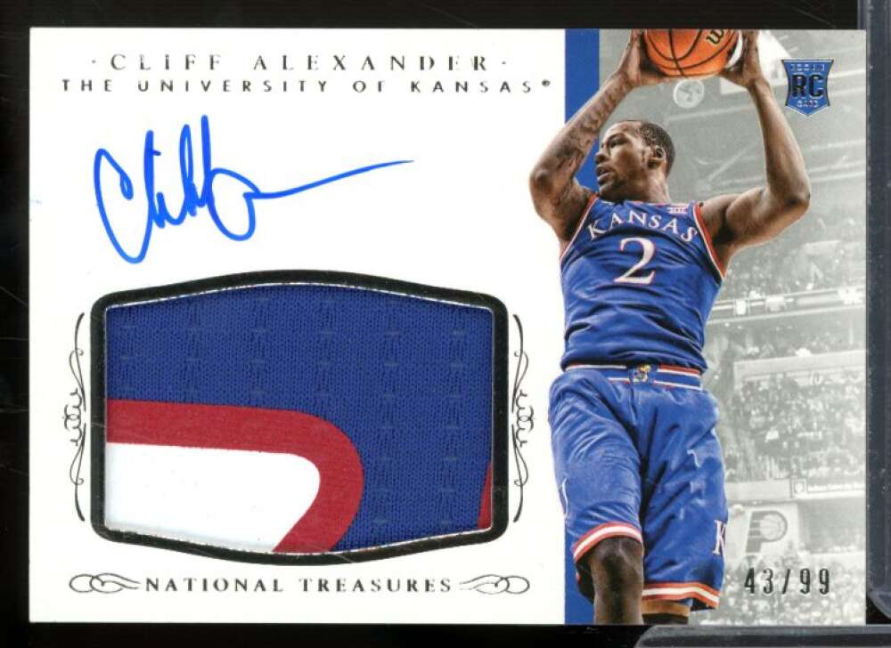 Cliff Alexander JSY AU Rookie Card 2015 National Treasures Multi-Sport #349  Image 1