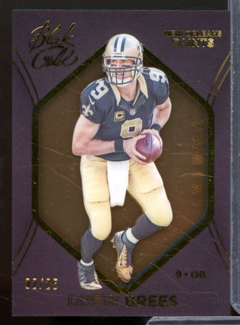 Drew Brees Card 2014 Panini Black Gold Gold Foil #6  Image 1