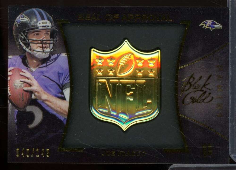 Joe Flacco Card 2014 Panini Black Gold NFL Seal of Approval #57  Image 1