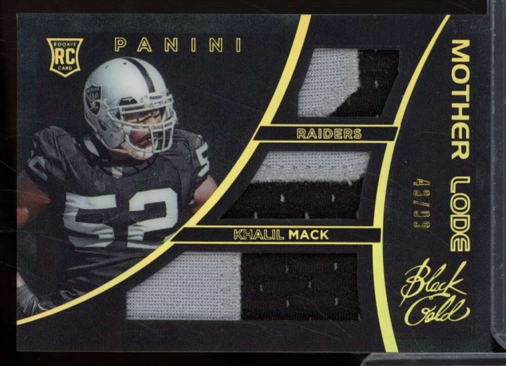 Khalil Mack Rookie 2014 Panini Black Gold Mother Lode Rookie Jerseys Prime #14  Image 1