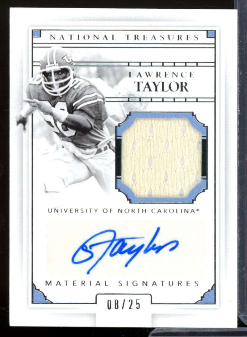 Lawrence Taylor Card 2016 National Treasures Collegiate Material Signatures #46  Image 1