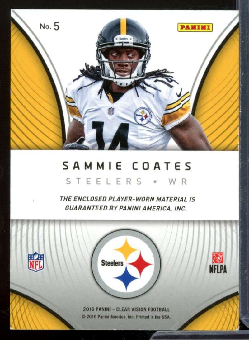 Sammie Coates Card 2016 Panini Clear Vision Mega Jerseys #5  Image 2