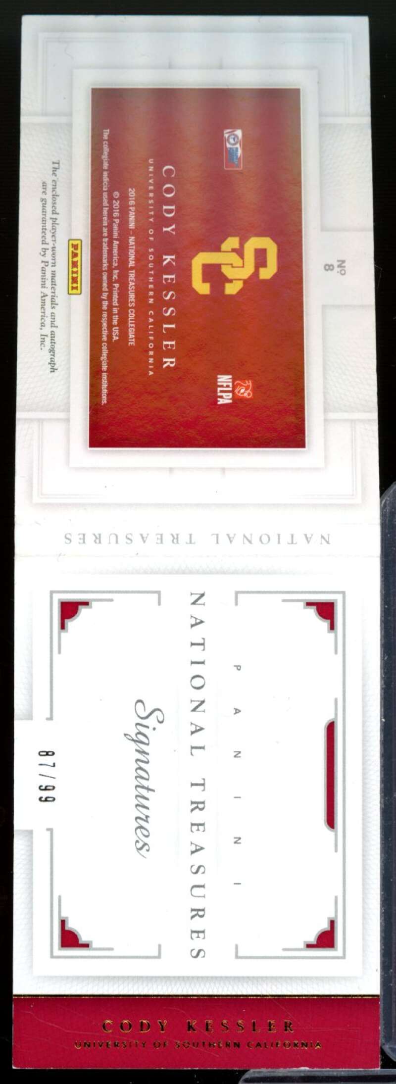 Kessler Rookie 2016 National Treasures Collegiate Combo Materials AU Booklet #8  Image 1