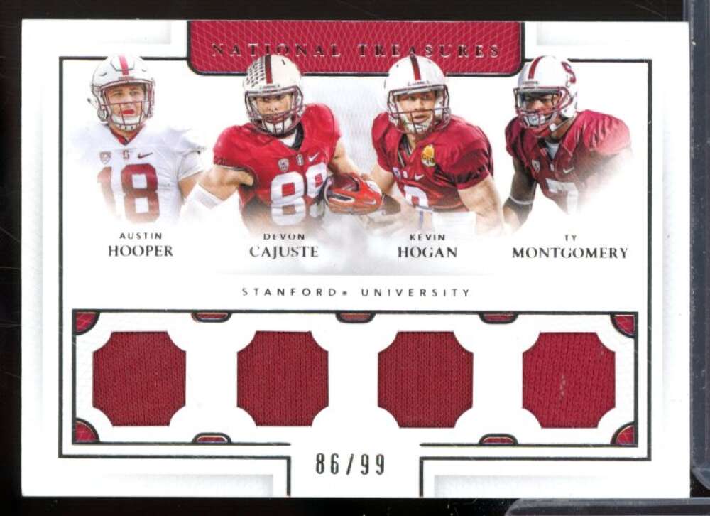 Hooper/Cajuste/Hogan/Montgomery 2016 National Treasures Collegiate Team JSY #13  Image 1