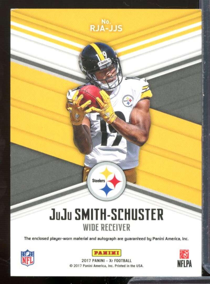 JuJu Smith-Schuster Rookie 2017 Panini XR Rookie Swatch Autographs Blue #25  Image 2