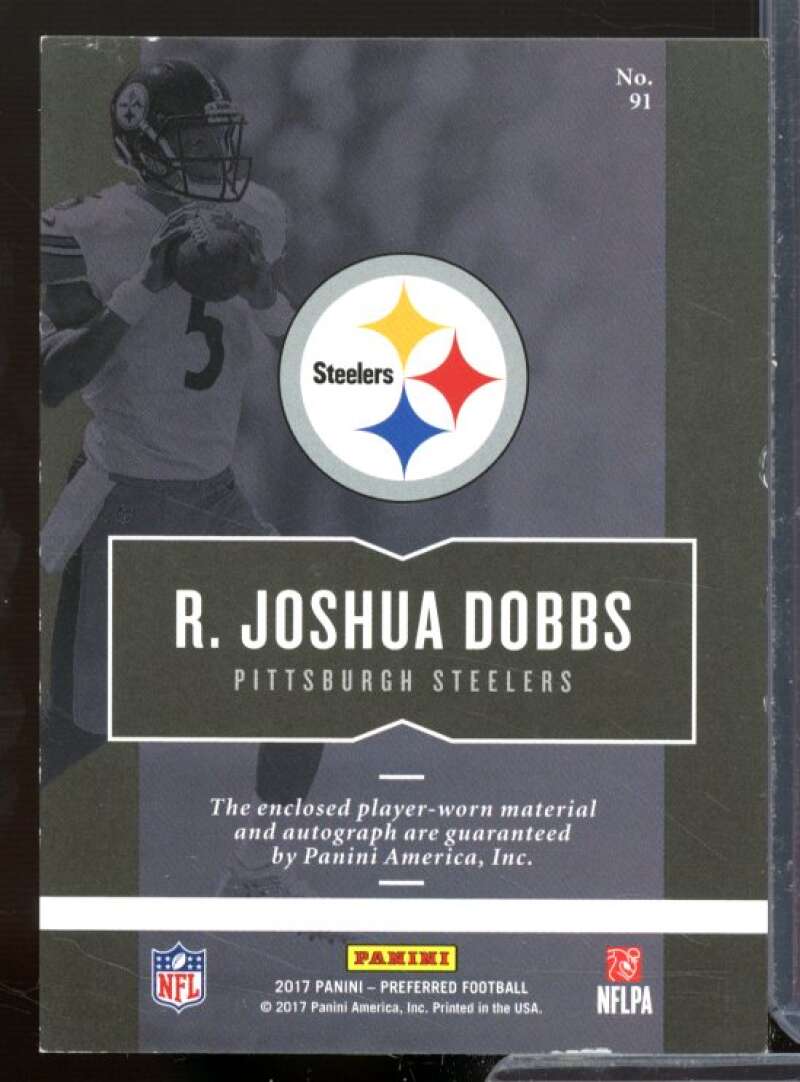 R. Joshua Dobbs SL JSY AU/199 Rookie Card 2017 Panini Preferred #91  Image 2