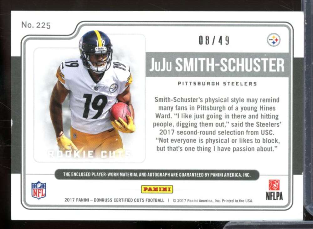 JuJu Smith-Schuster JSY AU/49 Rookie Card 2017 Certified Cuts #225  Image 2