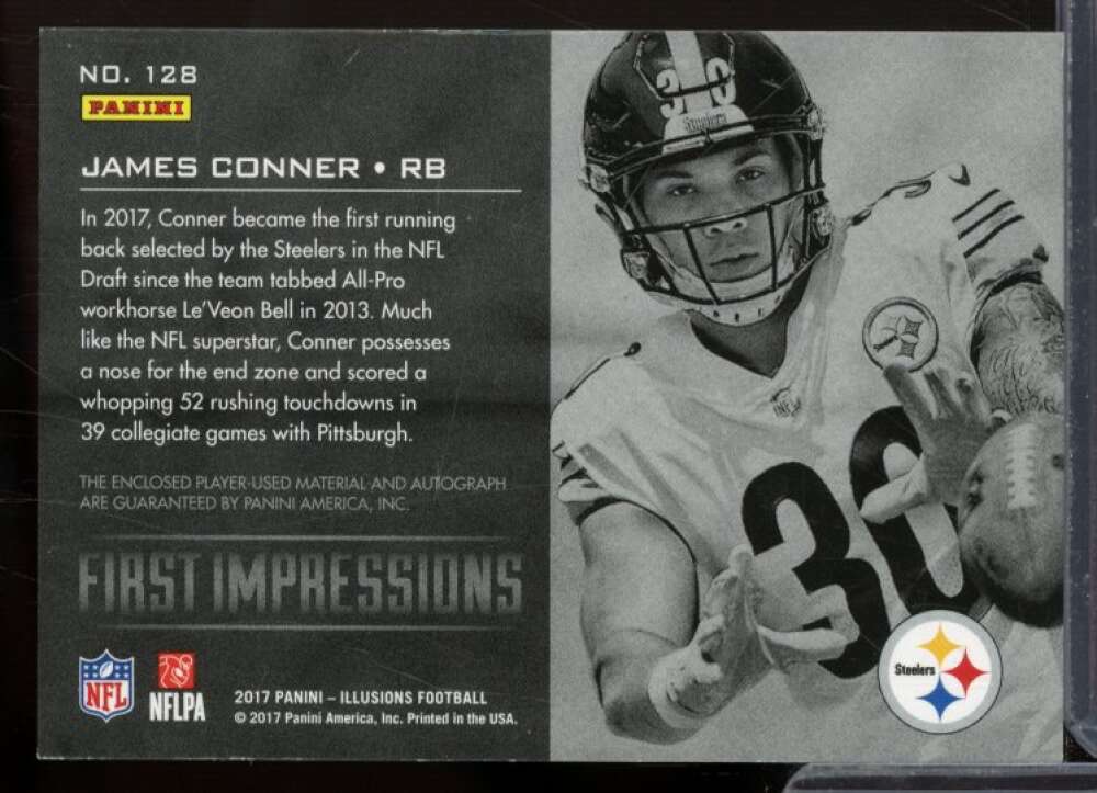 James Conner JSY AU Card 2017 Panini Illusions Blue #128  Image 2