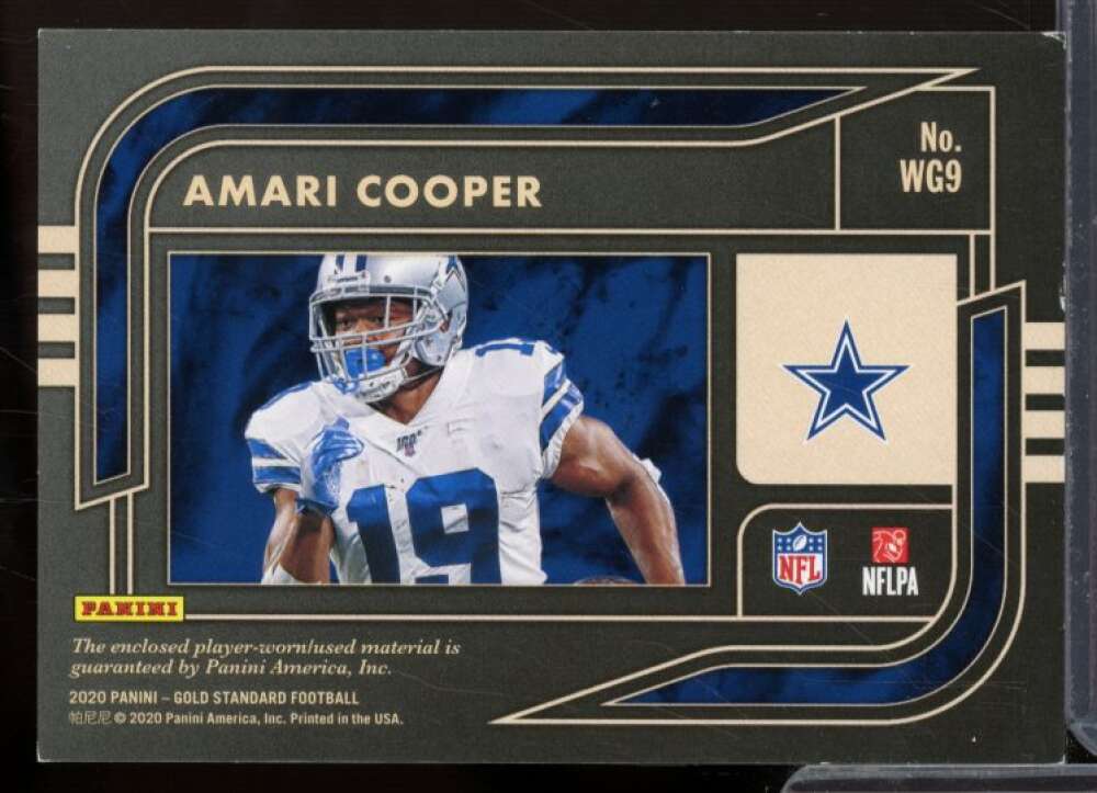 Amari Cooper Card 2020 Panini Gold Standard White Gold Materials #9  Image 2