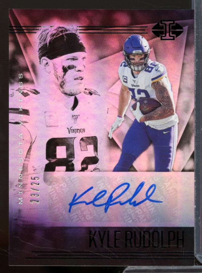 Kyle Rudolph Card 2020 Panini Illusions Trophy Collection Signatures Black #14  Image 1