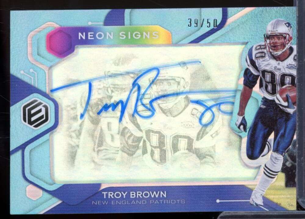 Troy Brown Card 2020 Panini Elements Neon Signs Blue #30  Image 1