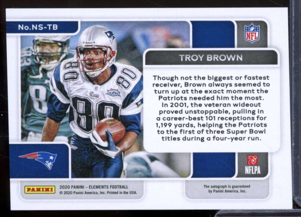 Troy Brown Card 2020 Panini Elements Neon Signs Blue #30  Image 2