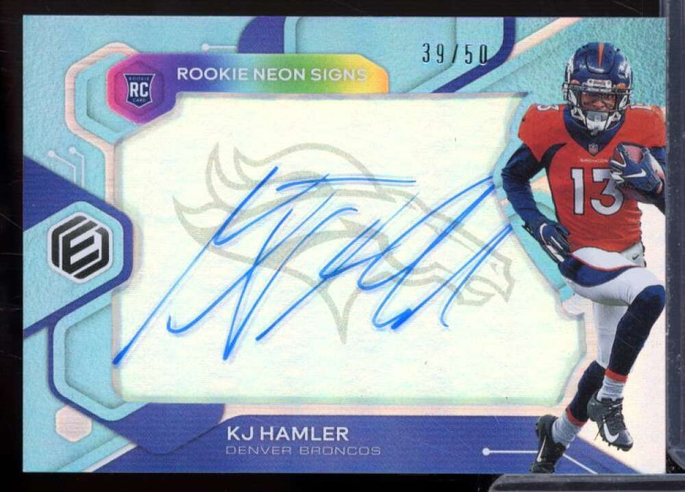 K.J. Hamler Card 2020 Panini Elements Rookie Neon Signs Blue #20  Image 1